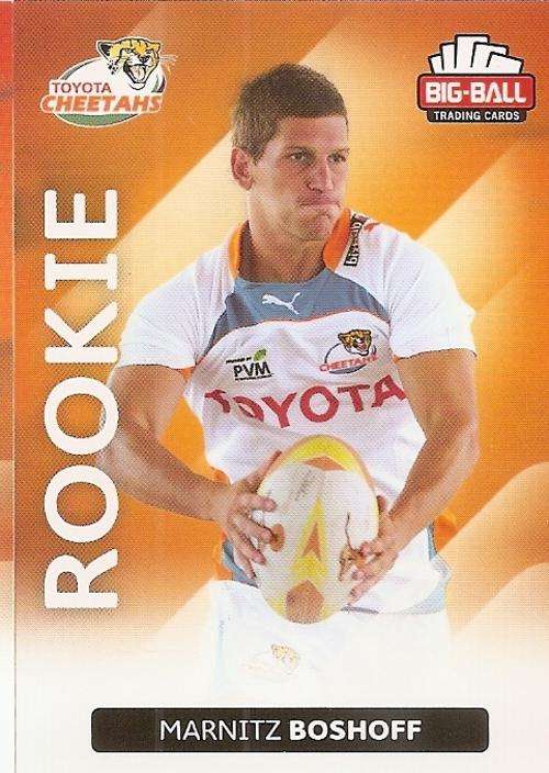 BIG BALL RUGBY COLLECTION  2012 - MARNITZ BOSHOFF "ROOKIE" CARD 081