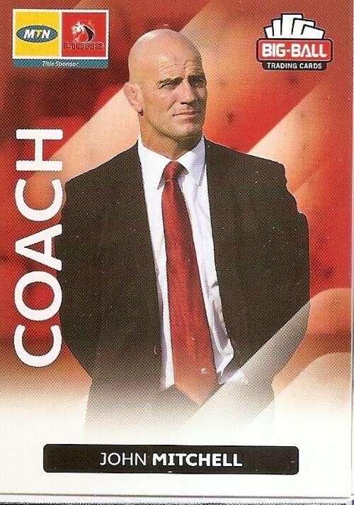 BIG BALL RUGBY COLLECTION  2012 - JOHN MITCHELL "COACH" CARD