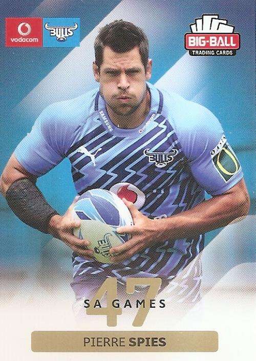 BIG BALL RUGBY COLLECTION  2012 - BLUE BULLS BASE CARD 39