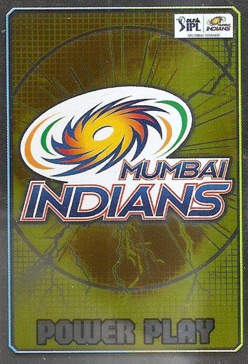 CRICKET ATTAX IPL LEAGUE 2012 - MUMBAI INDIANS "POWER PLAY" FOIL CARD