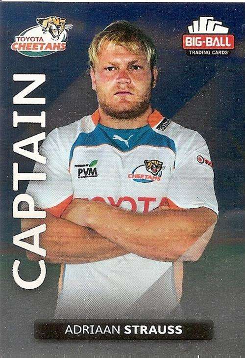 BIG BALL RUGBY COLLECTION  2012 - ADRIAAN STRAUSS "CAPTAIN" FOIL CARD