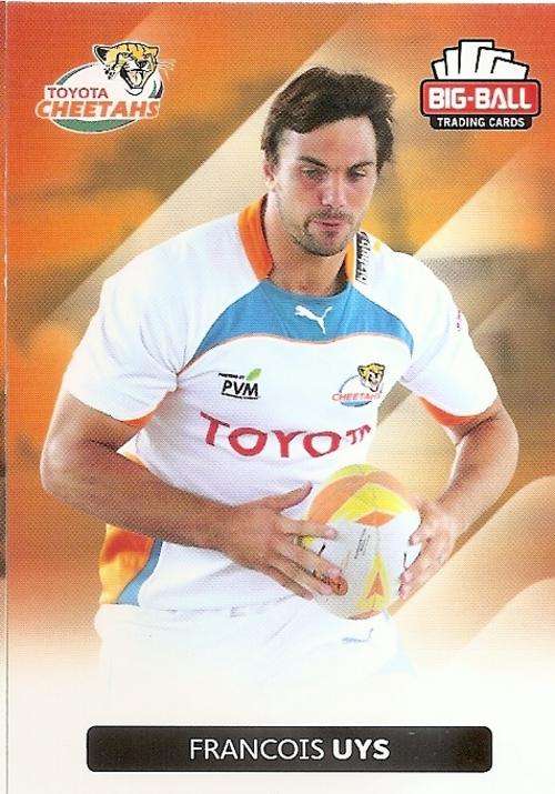 BIG BALL RUGBY COLLECTION  2012 - THE CHEETAHS BASE CARD 68