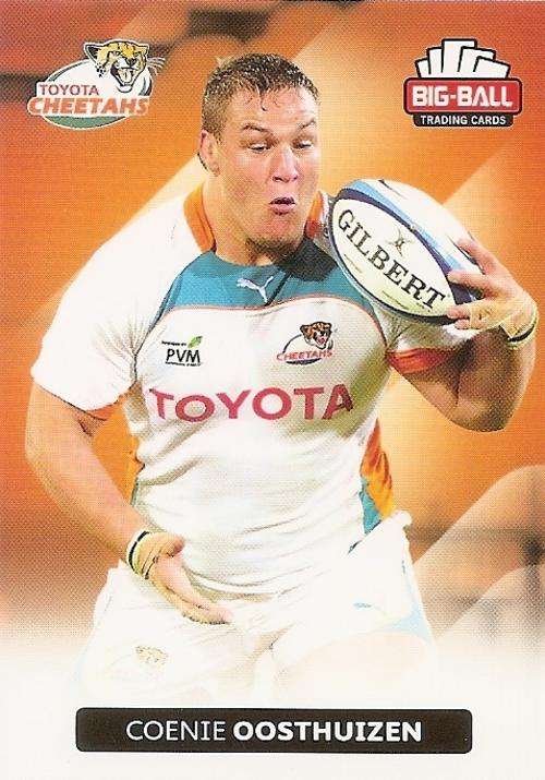 BIG BALL RUGBY COLLECTION  2012 - THE CHEETAHS BASE CARD 64