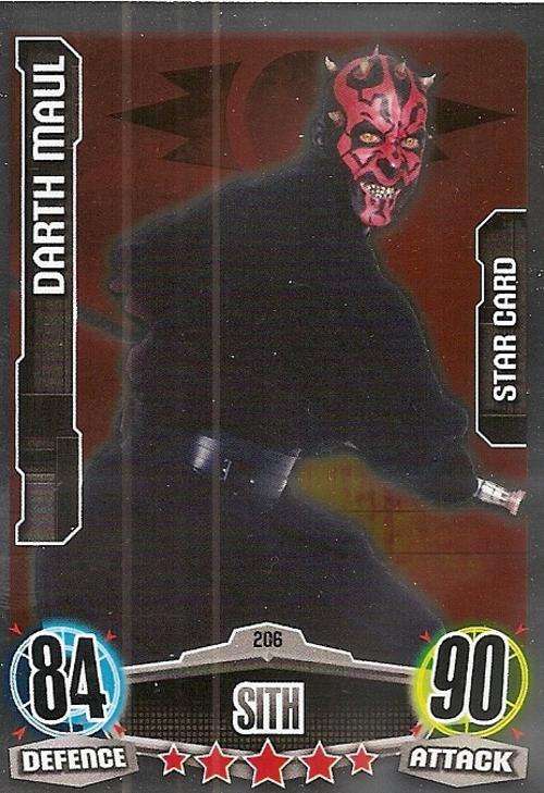 STAR WARS 2012 - FORCE ATTAX MOVIE SERIES - "STAR FOIL" CARD 206