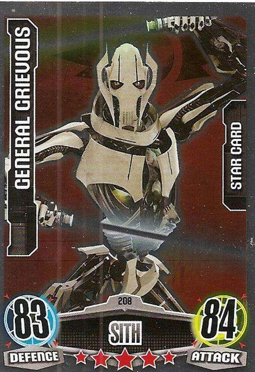 STAR WARS 2012 - FORCE ATTAX MOVIE SERIES - `STAR FOIL` CARD 208
