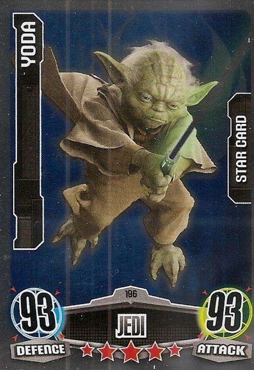 STAR WARS 2012 - FORCE ATTAX MOVIE SERIES - "STAR FOIL" CARD 196