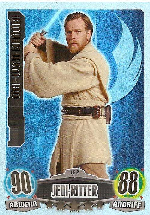 STAR WARS 2012 - FORCE ATTAX - OBI-WAN KENOBI "RARE LIMITED EDITION" CARD L2