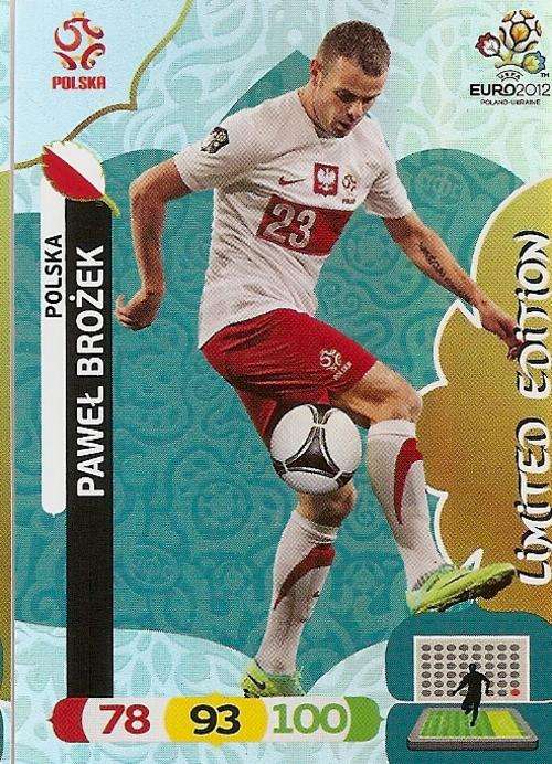 PAWEL BROZEK - PANINI ADRENALYN EURO 2012 -  `VERY RARE` `LIMITED EDITION` CARD