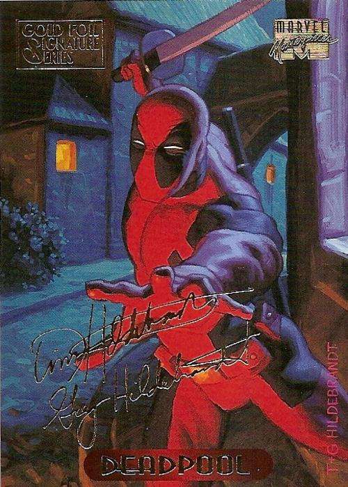 MARVEL MASTERPIECES 94 - DEADPOOL "GOLD SIGNATURE" SERIES CARD 28