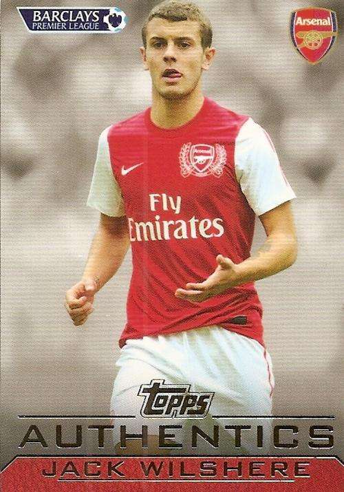 JACK WILSHERE - TOPPS "AUTHENTICS" 2012 - RARE CARD