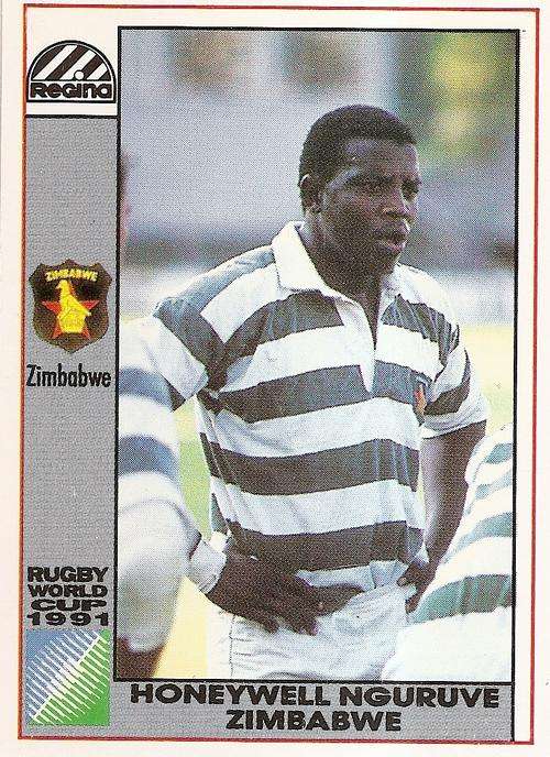 1991 RUGBY WORLD CUP(REGINA) - HONEYWELL NGURUVE `ZIMBABWE` CARD 129