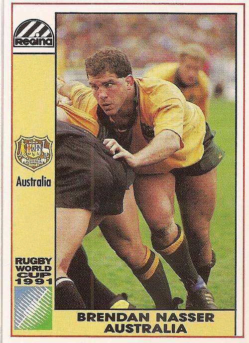 1991 RUGBY WORLD CUP(REGINA) - BRENDAN NASSER "AUSTRALIA" CARD 14