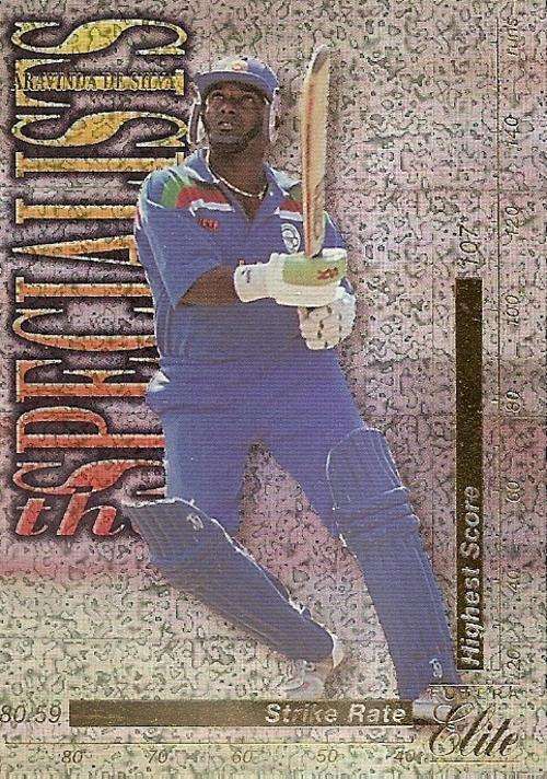 ARAVINDA DE SILVA - 1996 FUTERA CRICKET PREMIUM COLLEC - RARE `SPECIALISTS` TS9 FOIL CARD 3082