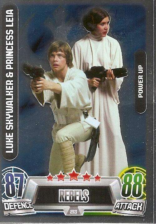 STAR WARS 2013 - FORCE ATTAX MOVIE SERIES 2 -  "POWER-UP FOIL" CARD 213