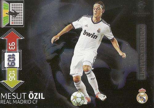 MESUT OZIL - PANINI CHAMPIONS LEAGUE ADRENALYN XL 2012/2013 -  `LIMITED EDITION` CARD