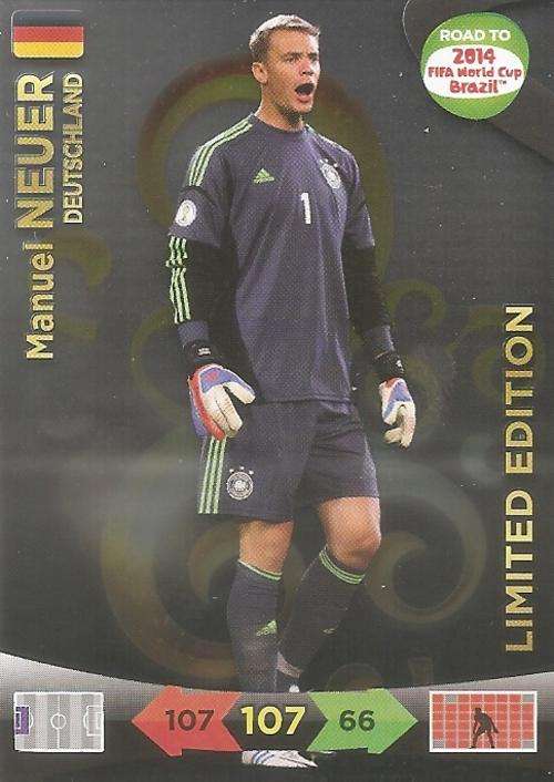 MANUEL NEUER - PANINI "ROAD to the WORLD CUP 2014" - LIMITED EDITION CARD