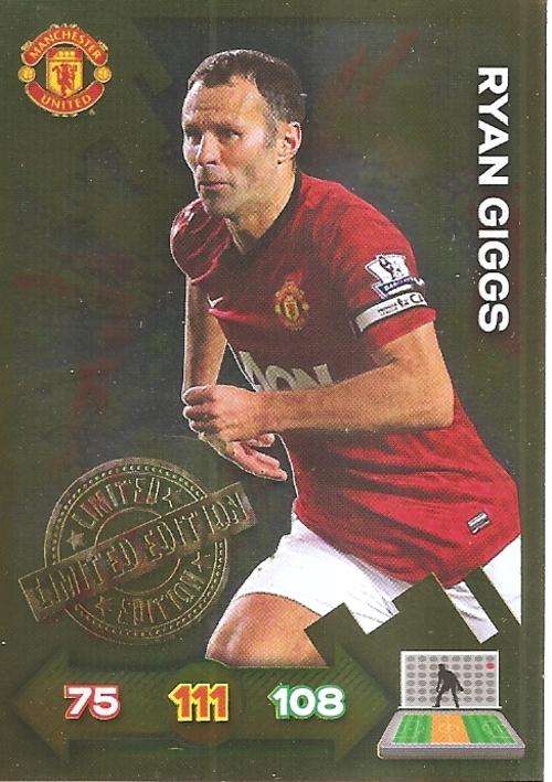 MANCHESTER UNITED ADRENALYN XL 2013 - RYAN GIGGS "LIMITED EDITION" CARD