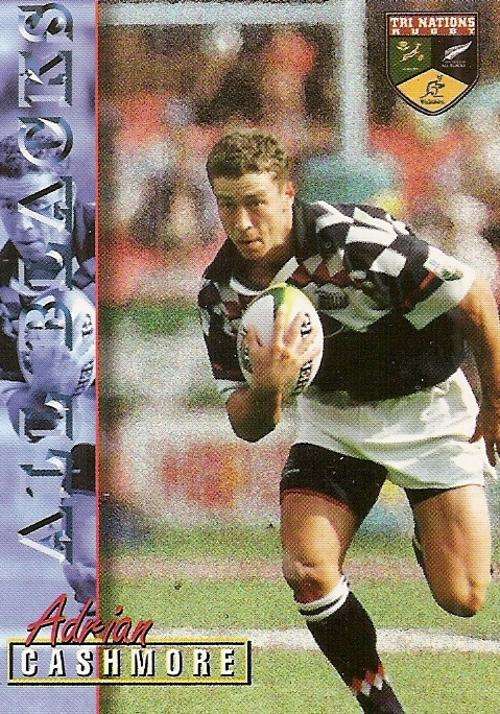 RUGBY 1997 COLLECTION by PANINI - ADRIAN CASHMORE "ALL BLACKS" BASE CARD 32
