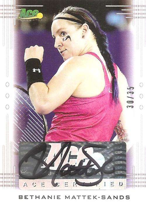 BETHANIE SANDS - LEAF ACE AUTHENTIC 2013 - "CERTIFIED AUTOGRAPH" CARD BA-BM5 30 of 35