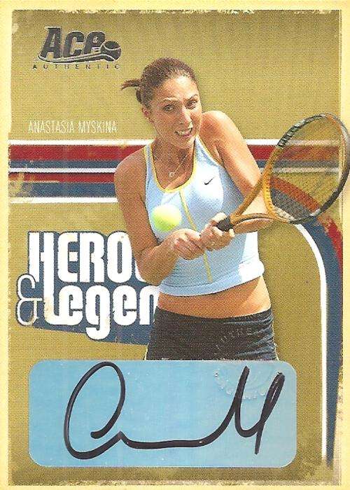 ANASTACIA MYSKINA - ACE AUTHENTIC 06 "HEROES&LEGENDS" - CERTIFIED "SILVER AUTOGRAPH" CARD 35 of 225