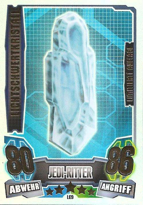 LICHTSCHWERTKRISTALL - TOPPS `STAR WARS F/ATTAX SERIES IV` 2013 - `LIMITED EDITION`CARD L9 - GERMAN