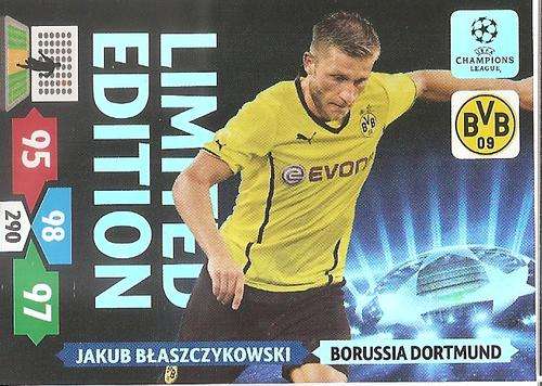 KUBA BLASZCZYKOWSKI - PANINI CHAMPIONS LEAGUE 2013/14 - `LIMITED EDITION` TRADING CARD