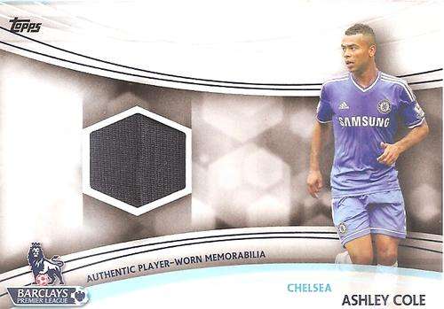 ASHLEY COLE - TOPPS `PREMIER GOLD` 2013/14 - AUTHENTIC `WORN MEMORABILIA` CARD JR-AC