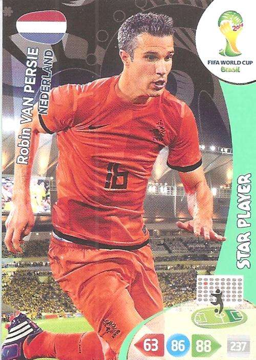 WORLD CUP 2014 ADRENALYN XL - ROBIN VAN PERSIE "STAR PLAYER" CARD