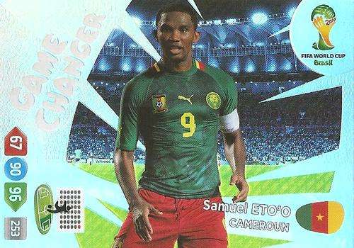 SAMUEL ETO`O - PANINI `FIFA WORLD CUP 2014` COLLECTION -  `GAME CHANGER` FOIL TRADING CARD