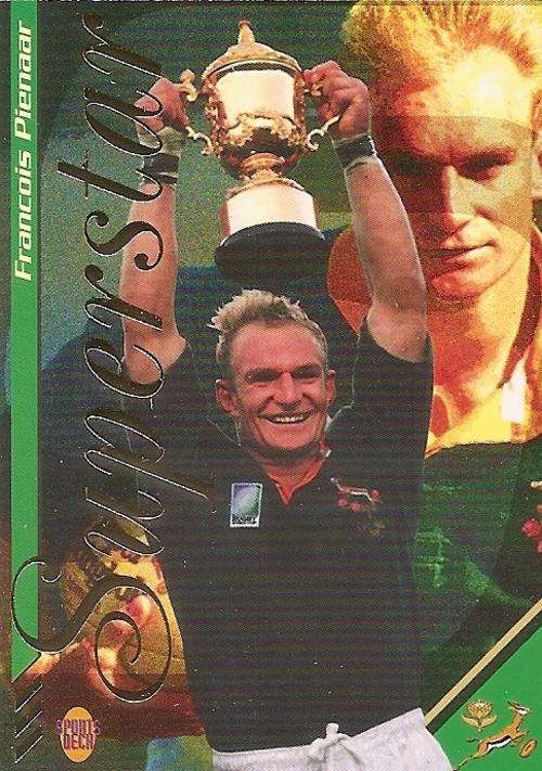 FRANCOIS PIENAAR - SPORTS DECK RUGBY COLLECTION 96 - GOLD FOIL "SUPERSTAR" CARD 1 of 5