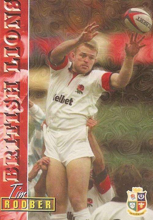 RUGBY 1997 COLLECTION by PANINI - TIM RODBER "BRITISH LIONS" BASE CARD 92