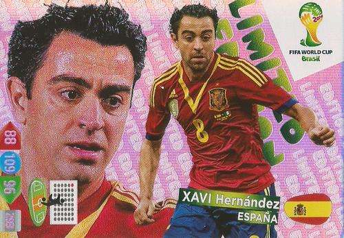 XAVI HERNANDEZ - WORLD CUP 2014 ADRENALYN XL - "LIMITED EDITION"  CARD