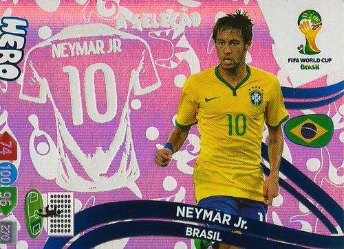 NEYMAR Jr - "ULTRA RARE" "HERO" UNLISTED CARD  - WORLD CUP 2014  "UPDATES EDITION 2"