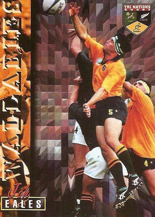 RUGBY 1997 COLLECTION by PANINI - JOHN EALES "WALLABIES" BASE CARD 56