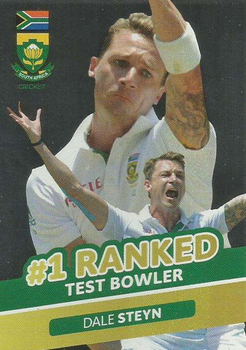 DALE STEYN - 2014 BIG BALL `HEROES COLLECTION` - `TOP TEST RANKING` FOIL TRADING CARD 26