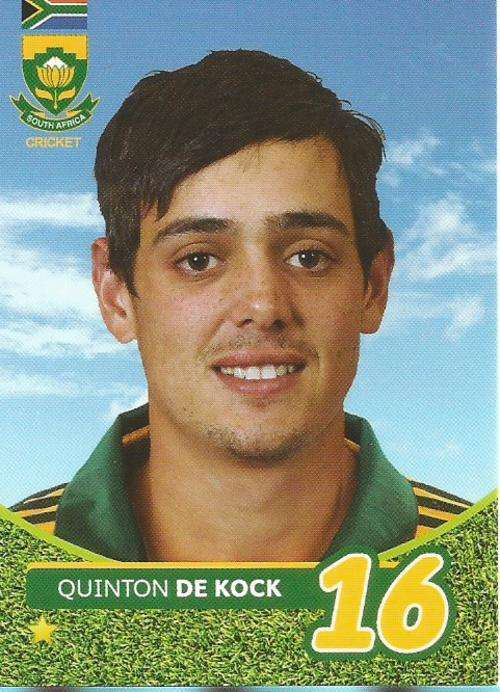 QUINTON DE KOCK - 2014 BIG BALL "HEROES COLLECTION" - "ODI CRICKET" BASE CARD 78