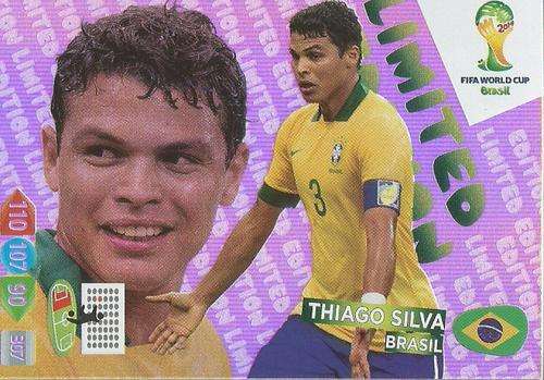 THIAGO SILVA - WORLD CUP 2014 ADRENALYN XL - "LIMITED EDITION"  CARD