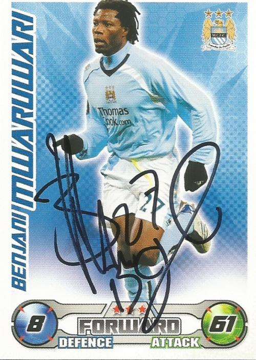 BENJANI MWARUWARI - `MATCH ATTAX 2008/09 `SIGNED` CARD