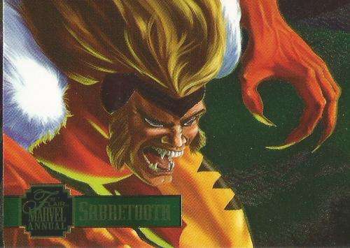 MARVEL ANNUAL 95 - SABRETOOTH "POWERBLAST" FOIL CARD 9 of 24