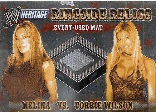 MELINA vs TORRIE WILSON  - "WWE GREAT AMERICAN BASH 05" - GENUINE RELIC CARD