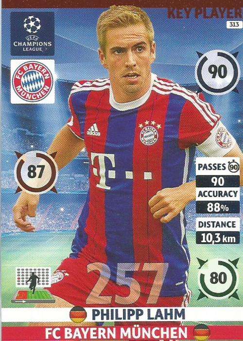 PHILLIP LAHM - CHAMPIONS LEAGUE  2014/15 - "KEY PLAYER" FOIL CARD