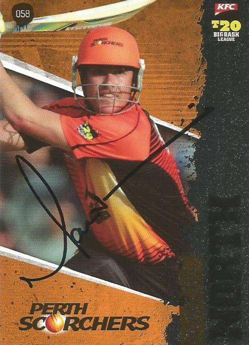 MARCUS NORTH - "CRICKET KFC BIG BASH 2012/13" "AUTOGRAPHED" CARD