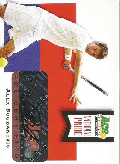 ALEX BOGDANOVIC - ACE AUTHENTIC 2013 "NATIONAL PRIDE" - CERTIFIED "AUTOGRAPH" CARD NP-AB1