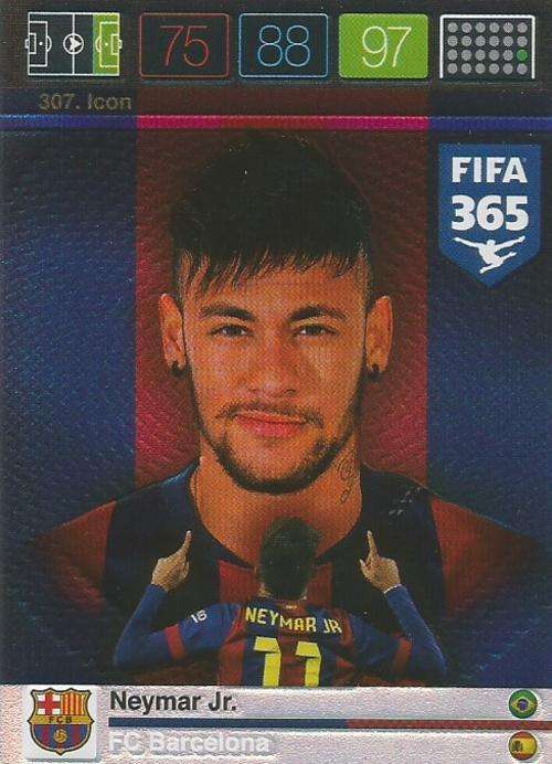 NEYMAR Jr  - PANINI FIFA 365 - "ICON" TRADING CARD
