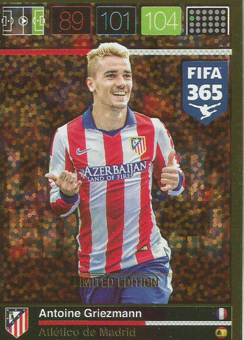 ANTOINE GRIEZMANN - PANINI FIFA 365 - "LIMITED EDITION" TRADING CARD