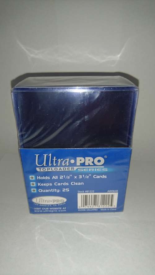 TOPLOADERS for TRADING CARDS - "ULTRA-PRO" PACK of 25 - SUITABLE for all SINGLE TRADING CARDS