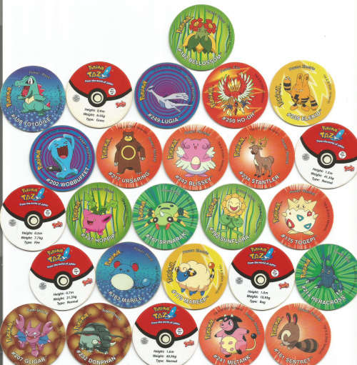 TAZOS - TAZOS by "SIMBA" - MIXED LOT of 26 COLLECTABLE TAZOS - LOT 1C