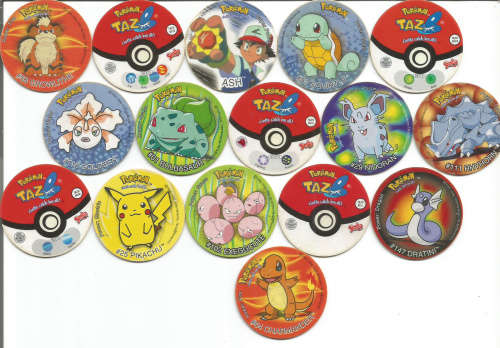 TAZOS - TAZOS by "SIMBA" - MIXED LOT of 16 COLLECTABLE TAZOS - LOT 1E
