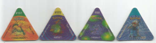 TAZOS - TAZOS by "SIMBA" -  LOT of 4 "TRI"  COLLECTABLE TAZOS - LOT 1F