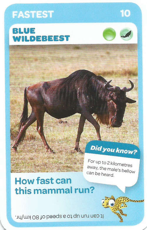 "SUPER ANIMALS" - PICK&PAY TRADING CARD COLLECTION - CARD 10